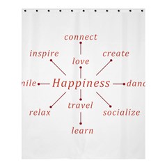 Happiness Typographic Style Concept Shower Curtain 60  X 72  (medium)  by dflcprintsclothing