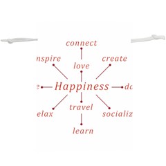 Happiness Typographic Style Concept Lightweight Drawstring Pouch (xl) by dflcprintsclothing