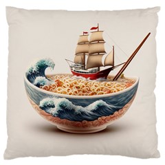 Ai Generated Noodles Pirate Chinese Food Food Standard Premium Plush Fleece Cushion Case (two Sides) by danenraven