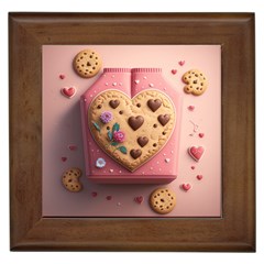 Cookies Valentine Heart Holiday Gift Love Framed Tile by danenraven