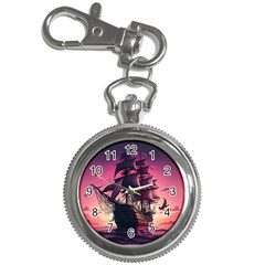 Ship Pirate Adventure Landscape Ocean Sun Heaven Key Chain Watches by danenraven