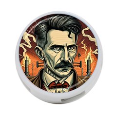 Ai Generated Nikola Tesla Tesla Nikolas Electricity 4-port Usb Hub (two Sides) by danenraven