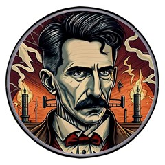 Ai Generated Nikola Tesla Tesla Nikolas Electricity Wireless Fast Charger(black) by danenraven