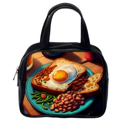 Ai Generated Breakfast Egg Beans Toast Plate Classic Handbag (one Side) by danenraven