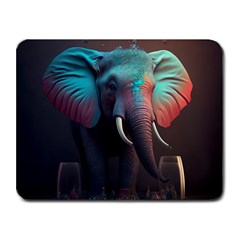 Ai Generated Elephant Tusks Trunk Wildlife Africa Small Mousepad