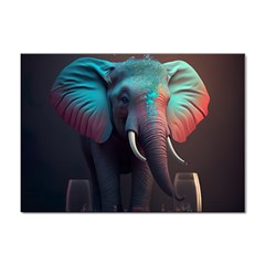 Ai Generated Elephant Tusks Trunk Wildlife Africa Sticker A4 (10 pack)