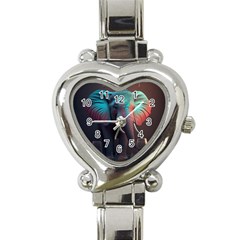 Ai Generated Elephant Tusks Trunk Wildlife Africa Heart Italian Charm Watch