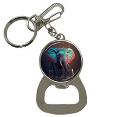 Ai Generated Elephant Tusks Trunk Wildlife Africa Bottle Opener Key Chain