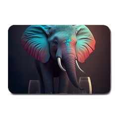 Ai Generated Elephant Tusks Trunk Wildlife Africa Plate Mats