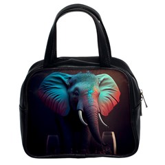 Ai Generated Elephant Tusks Trunk Wildlife Africa Classic Handbag (Two Sides)