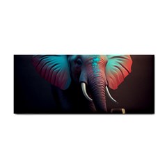 Ai Generated Elephant Tusks Trunk Wildlife Africa Hand Towel