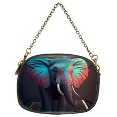 Ai Generated Elephant Tusks Trunk Wildlife Africa Chain Purse (Two Sides)