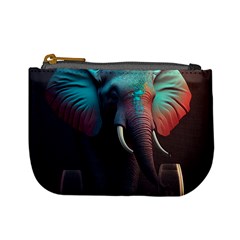 Ai Generated Elephant Tusks Trunk Wildlife Africa Mini Coin Purse