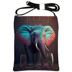 Ai Generated Elephant Tusks Trunk Wildlife Africa Shoulder Sling Bag