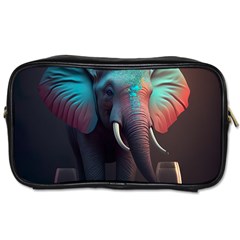 Ai Generated Elephant Tusks Trunk Wildlife Africa Toiletries Bag (Two Sides)