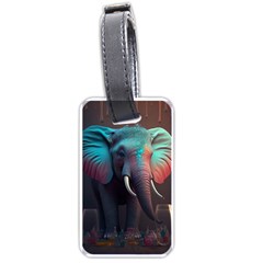 Ai Generated Elephant Tusks Trunk Wildlife Africa Luggage Tag (one side)