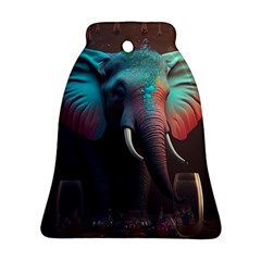 Ai Generated Elephant Tusks Trunk Wildlife Africa Bell Ornament (Two Sides)