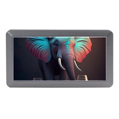 Ai Generated Elephant Tusks Trunk Wildlife Africa Memory Card Reader (Mini)