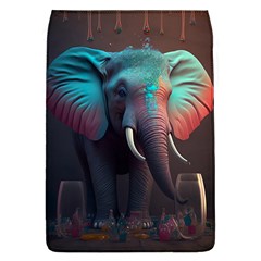 Ai Generated Elephant Tusks Trunk Wildlife Africa Removable Flap Cover (L)