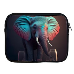 Ai Generated Elephant Tusks Trunk Wildlife Africa Apple iPad 2/3/4 Zipper Cases