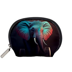 Ai Generated Elephant Tusks Trunk Wildlife Africa Accessory Pouch (Small)