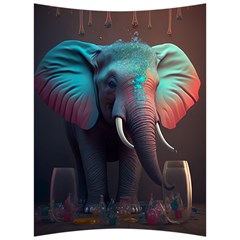 Ai Generated Elephant Tusks Trunk Wildlife Africa Back Support Cushion