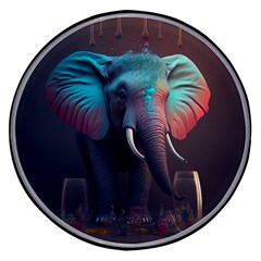 Ai Generated Elephant Tusks Trunk Wildlife Africa Wireless Fast Charger(Black)