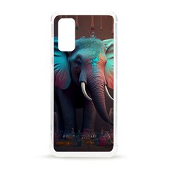 Ai Generated Elephant Tusks Trunk Wildlife Africa Samsung Galaxy S20 6.2 Inch TPU UV Case