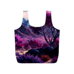 Landscape Landscape Painting Purple Purple Trees Full Print Recycle Bag (s) by danenraven