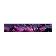 Landscape Landscape Painting Purple Purple Trees Premium Plush Fleece Scarf (mini) by danenraven