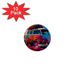 Ai Generated Beetle Volkswagen Bug Car Bus 1  Mini Buttons (10 pack)  Front