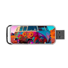 Ai Generated Beetle Volkswagen Bug Car Bus Portable Usb Flash (one Side) by danenraven