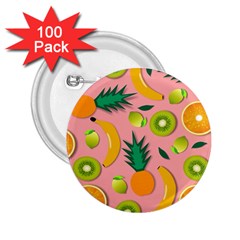 Fruits Tropical Pattern Design Art 2 25  Buttons (100 Pack) 