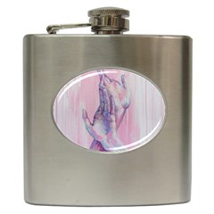 Conceptual Abstract Hand Painting  Hip Flask (6 Oz)