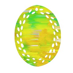 Colorful Multicolored Maximalist Abstract Design Ornament (oval Filigree) by dflcprintsclothing