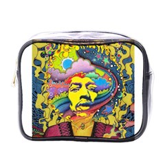 Psychedelic Rock Jimi Hendrix Mini Toiletries Bag (one Side) by Jancukart
