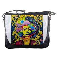 Psychedelic Rock Jimi Hendrix Messenger Bag by Jancukart