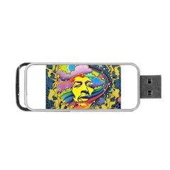 Psychedelic Rock Jimi Hendrix Portable Usb Flash (two Sides) by Jancukart