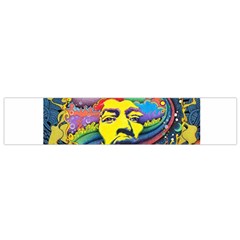 Psychedelic Rock Jimi Hendrix Small Premium Plush Fleece Scarf by Jancukart