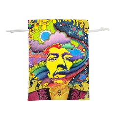 Psychedelic Rock Jimi Hendrix Lightweight Drawstring Pouch (m) by Jancukart