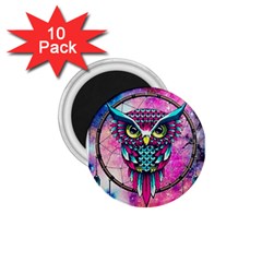 Owl Dreamcatcher 1 75  Magnets (10 Pack) 