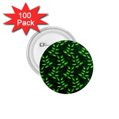 Branches Nature Green Leaves Sheet 1 75  Buttons (100 Pack) 