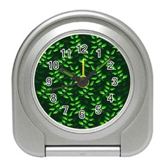 Branches Nature Green Leaves Sheet Travel Alarm Clock