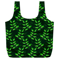 Branches Nature Green Leaves Sheet Full Print Recycle Bag (xxl)