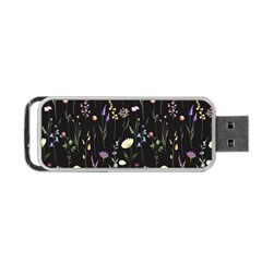 Flowers Floral Pattern Floral Print Portable Usb Flash (two Sides)