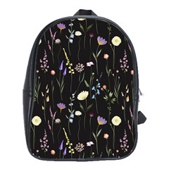 Flowers Floral Pattern Floral Print School Bag (xl)