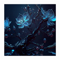 Ai Generated Cherry Blossom Blossoms Art Medium Glasses Cloth (2 Sides)