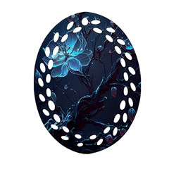 Ai Generated Cherry Blossom Blossoms Art Ornament (oval Filigree) by Ravend