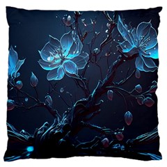 Ai Generated Cherry Blossom Blossoms Art Standard Premium Plush Fleece Cushion Case (one Side) by Ravend