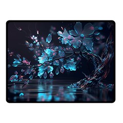 Ai Generated Cherry Blossom Fleece Blanket (small)